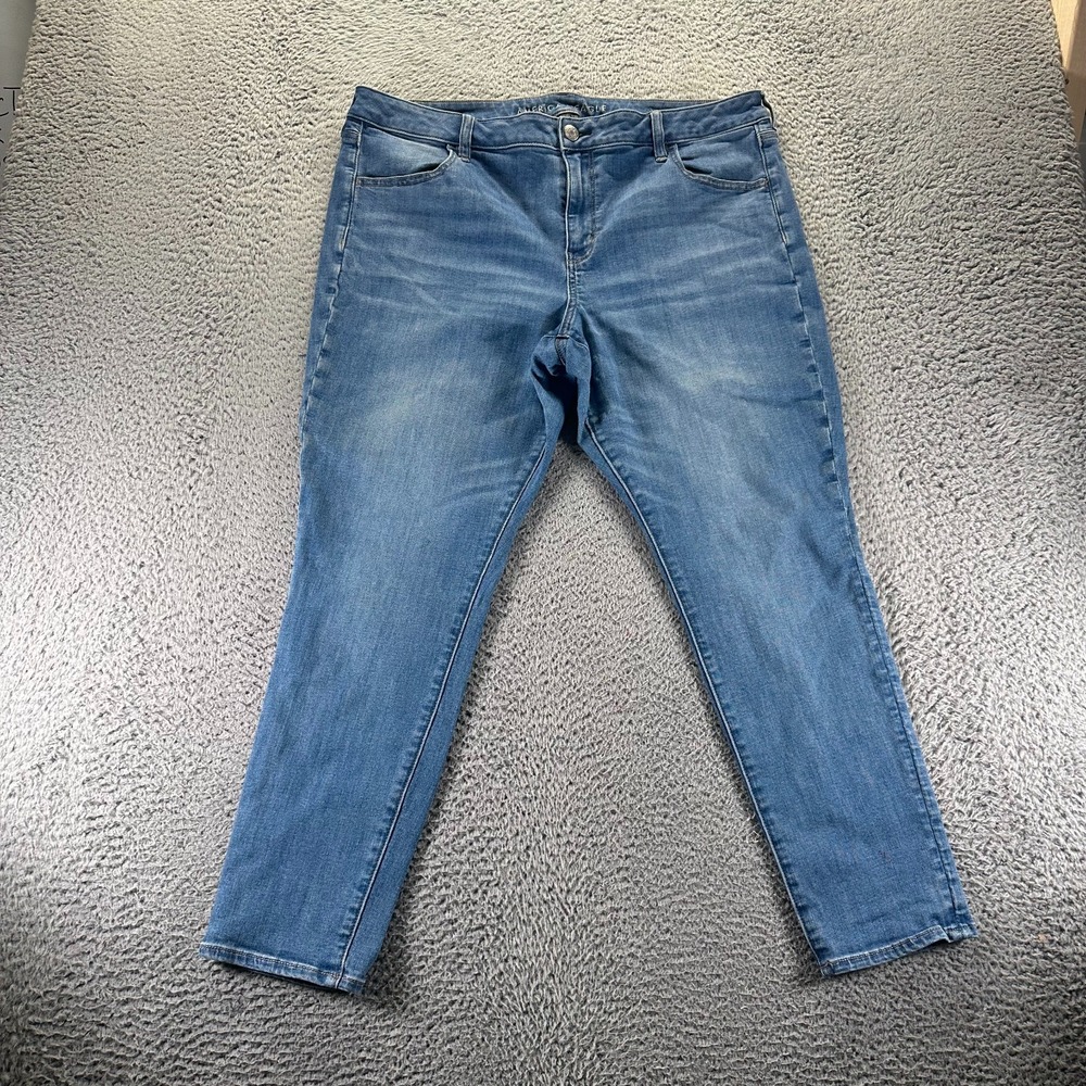 American Eagle Outfitters Next Level Jeans Womens 20 Blue Cotton Denim Jegging‎
